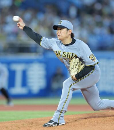 ヤクルト戦に先発し力投する西勇（撮影・西岡正）