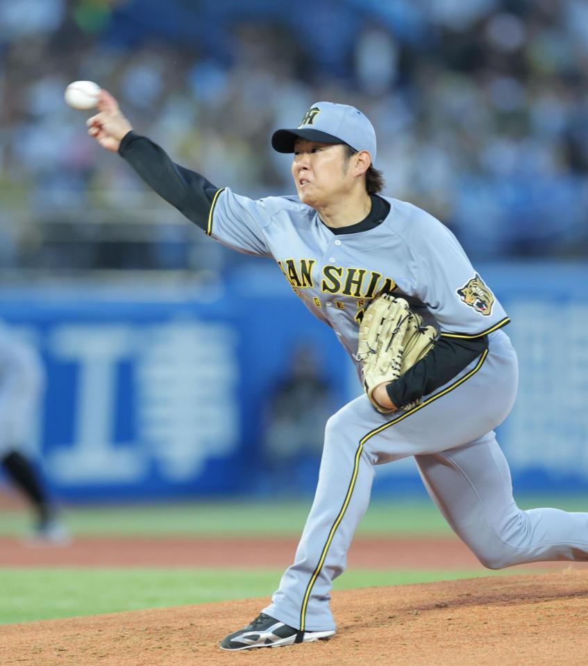 ヤクルト戦に先発し力投する西勇（撮影・西岡正）