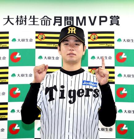 　月間ＭＶＰを受賞した高橋（撮影・山口登）