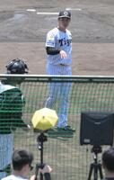 二度目のライブＢＰに登板した下村（撮影・金居みつよし）