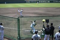 二度目のライブＢＰに登板した下村（撮影・金居みつよし）