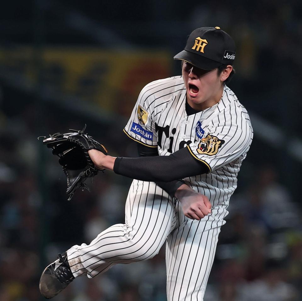 ７回、モンテロに中前打を許す石黒（撮影・西田忠信）