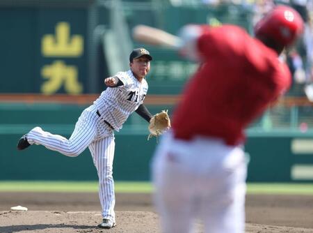 ２回、村上はモンテロを三飛に打ち取る（撮影・山口登）