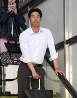 　岡山に到着して宿舎へ向かう岡城（撮影・立川洋一郎）