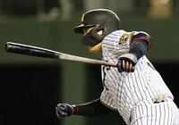 ５回、適時打を放つ大山（撮影・田中太一）