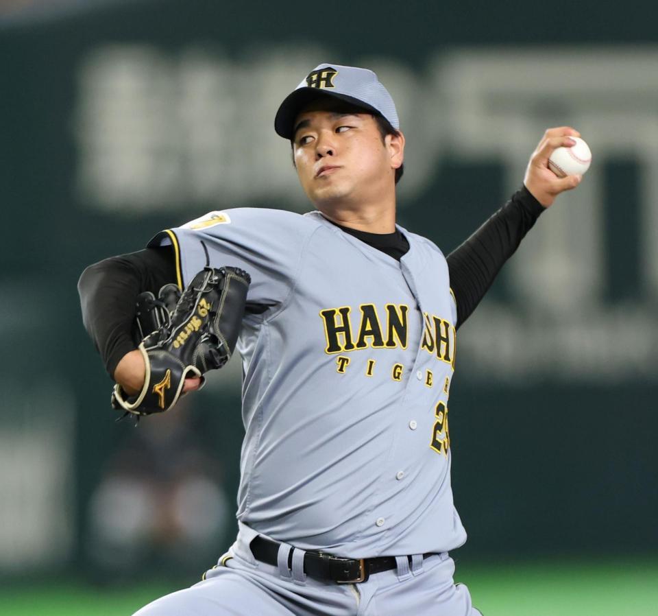 力投する高橋（撮影・伊藤笙子）