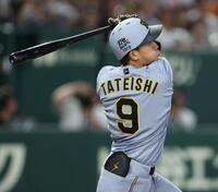 ５回、プロ初本塁打となる右越え２ランを放つ立石（撮影・伊藤笙子）