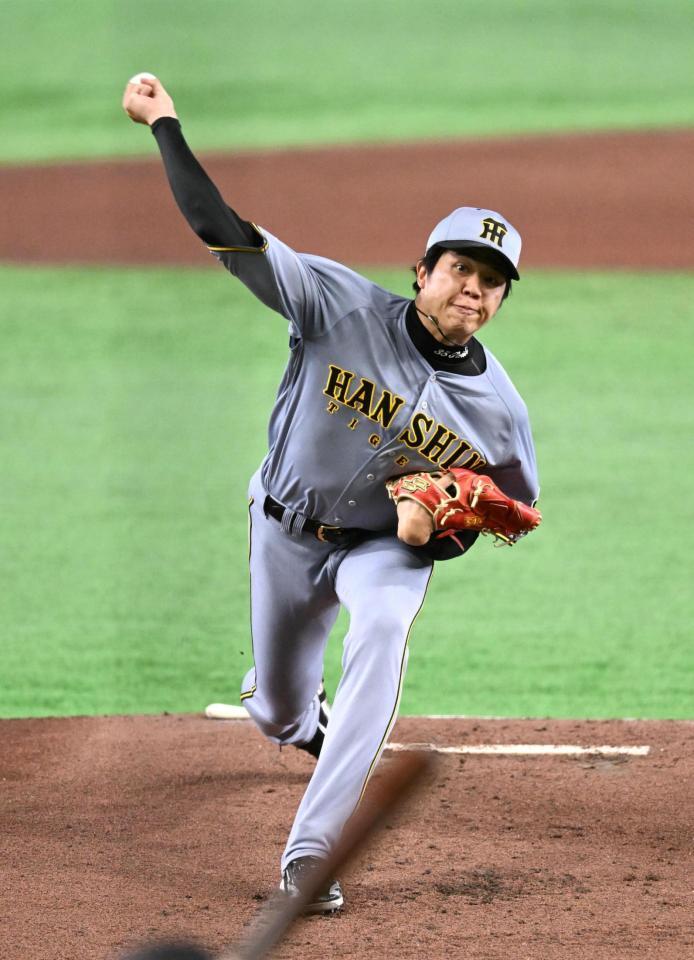 巨人戦に先発した才木（撮影・堀内翔）