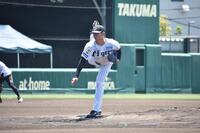シート打撃に登板した下村