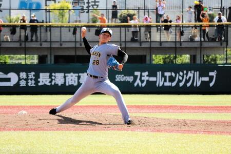 ６回２失点と力投した今朝丸