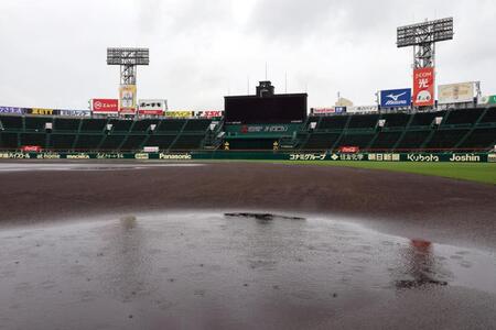西武戦は雨天中止となった（撮影・山口登）