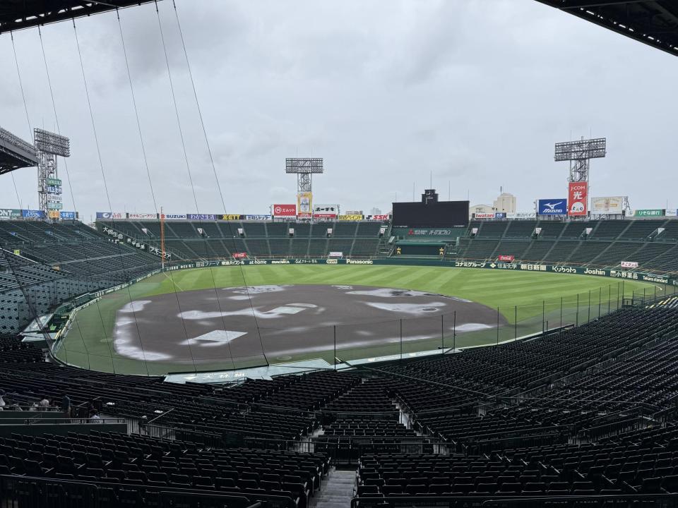 中止となった甲子園（撮影・田中太一）