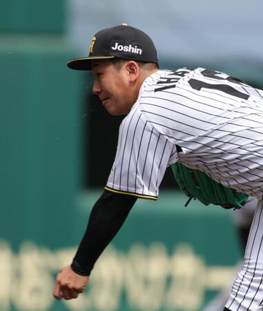６回、登板し、汗を飛ばし力投する伊原（撮影・坂部計介）