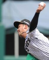 　３回無失点の好投を見せた伊原（撮影・坂部計介）