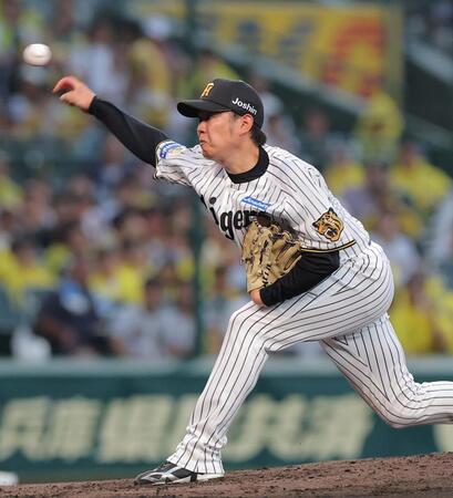 力投する先発の西勇（撮影・西田忠信）