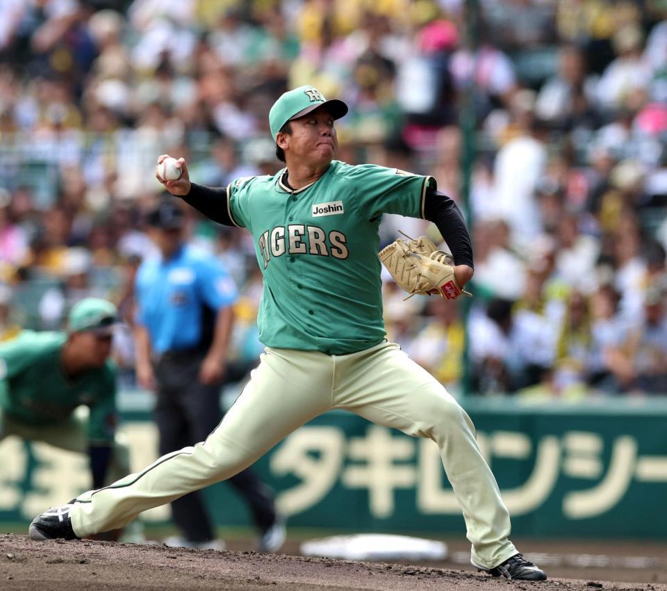 先発し力投する村上（撮影・山口登）