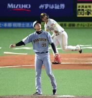 ２回、才木は野村にソロを許す（撮影・山口登）