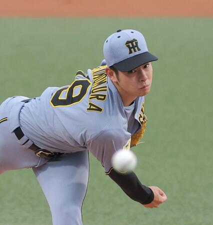 力投する先発の下村（撮影・西田忠信）