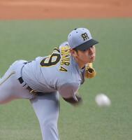 力投する先発の下村（撮影・西田忠信）