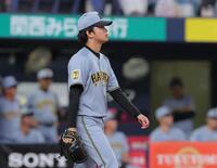 ６回、西川に適時二塁打を許した高橋（撮影・西田忠信）