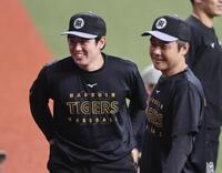 １軍に合流した石黒（撮影・田中太一）