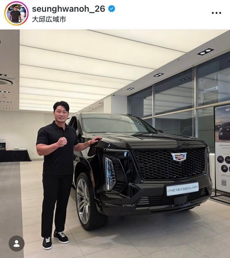 呉昇桓氏インスタグラム（ｓｅｕｎｇｈｗａｎｏｈ＿２６）より