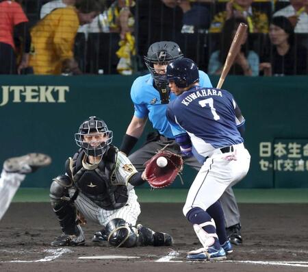 　７回、見逃し三振に倒れる西武・桑原（撮影・立川洋一郎）