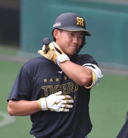 ２軍に合流した立石（撮影・出月俊成）