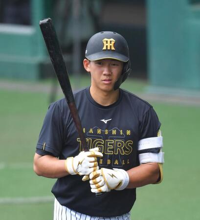 ２軍に合流した立石（撮影・出月俊成）