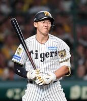 　７回、見逃し三振に倒れる立石