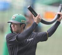 トレーニングする中野（撮影・西田忠信）