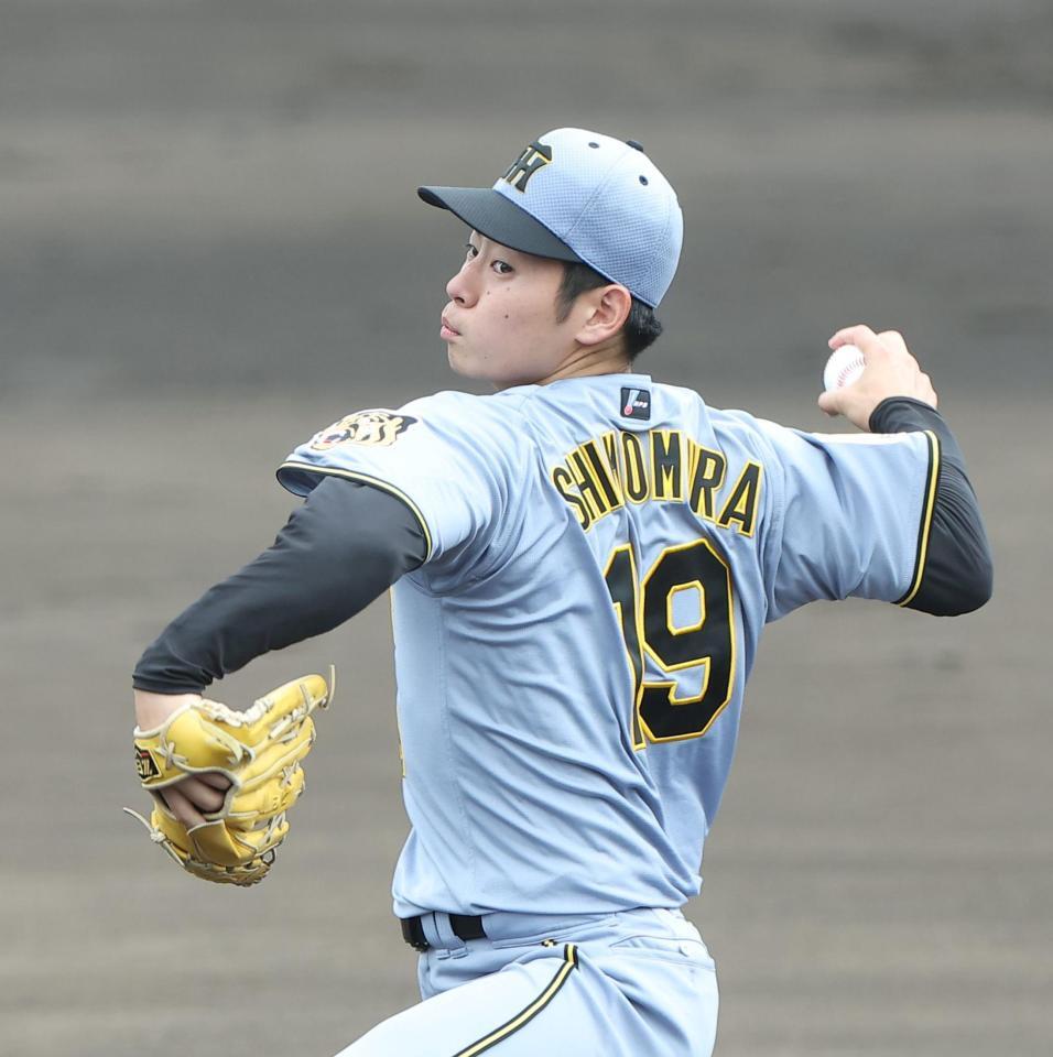 力投する先発の下村（撮影・西田忠信）