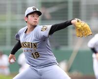 力投する先発の下村（撮影・西田忠信）