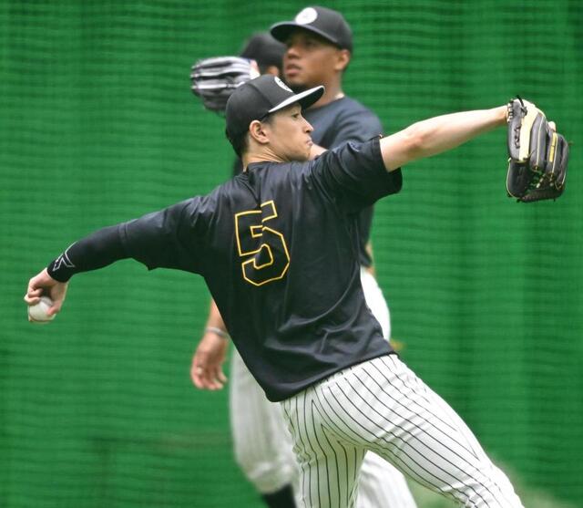 阪神・近本がキャッチボール実施 約50メートルの距離で 復活へ一歩