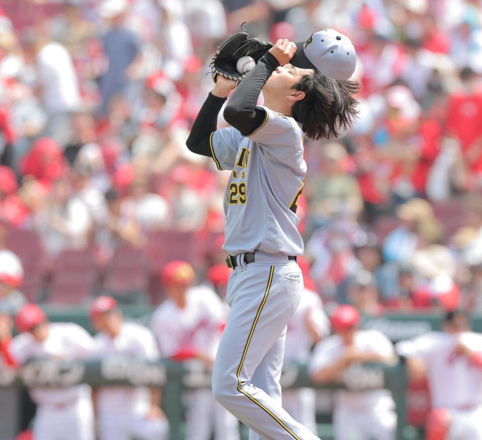 １回、菊池に犠飛を許した高橋（撮影・西田忠信）