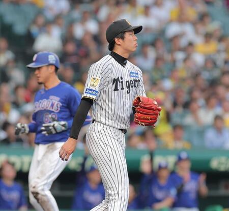 ２回、加藤に先制打を許した才木（撮影・西田忠信）