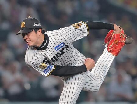 ６回、力投する先発の才木（撮影・西田忠信）