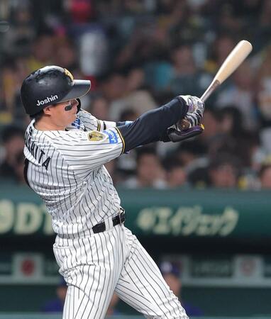 １０回、サヨナラ本塁打を放つ森下（撮影・西田忠信）