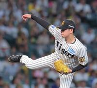 ５回、力投する先発の下村（撮影・西田忠信）