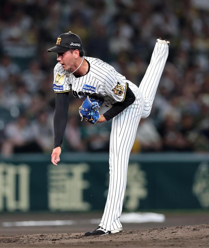 ６回、力投する今朝丸（撮影・山口登）