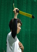 トレーニングする今朝丸（撮影・山口登）