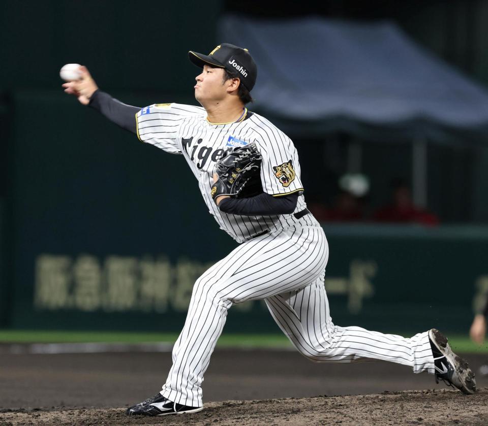 ９回、力投する松原（撮影・山口登）
