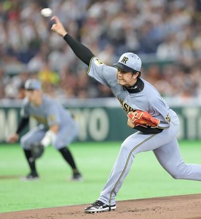 巨人戦に先発し力投する才木（撮影・西岡正）