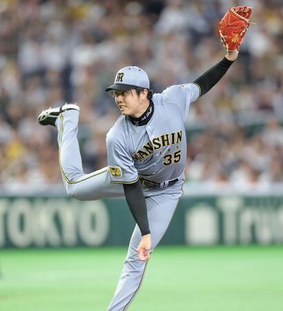 巨人戦に先発し力投する才木（撮影・西岡正）