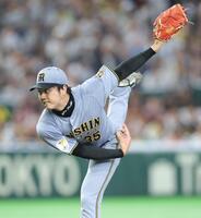 ７回、力投する才木（撮影・西岡正）