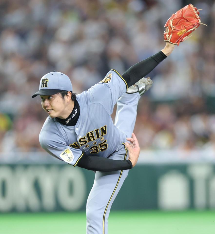 ７回、力投する才木（撮影・西岡正）