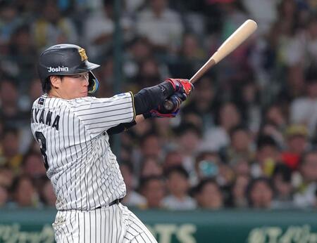７回、ソロを放つ大山（撮影・西田忠信）