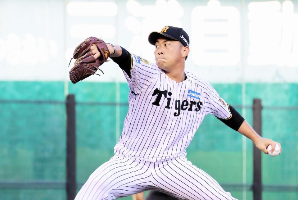 １回、力投する先発の桐敷