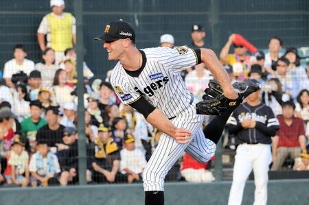 初回、力投する先発のラグズデール