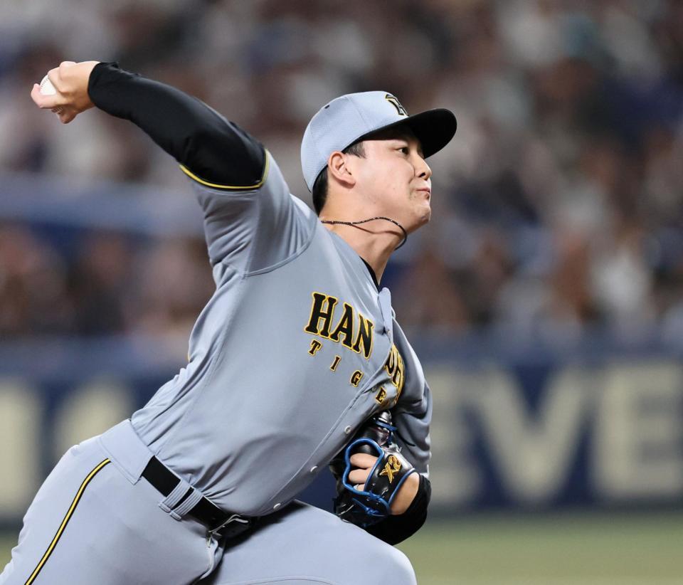 ６回、中日打線を無失点に抑える阪神・木下里都＝バンテリンドーム（撮影・田中太一）